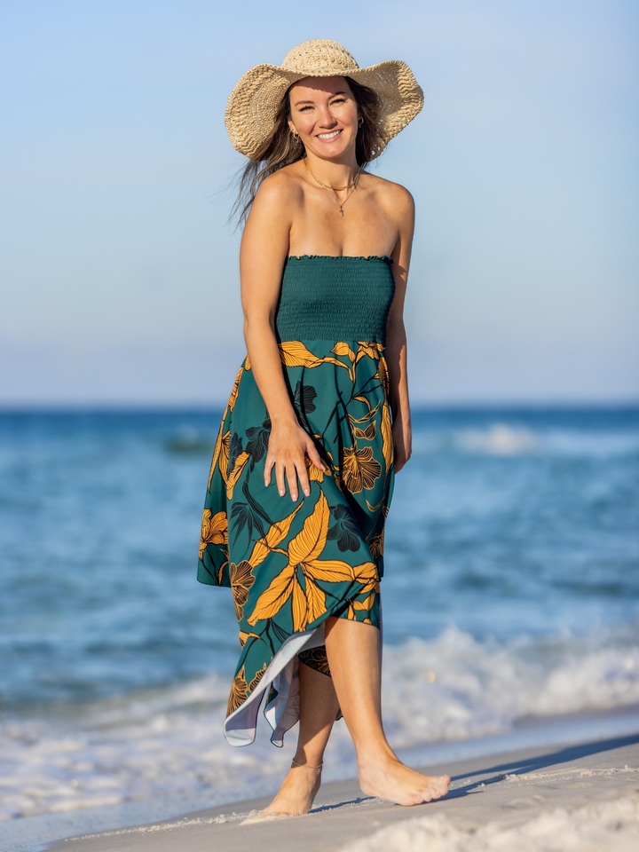 Women's Emerald Enchantment Resort Dress – women's swimwear, main image