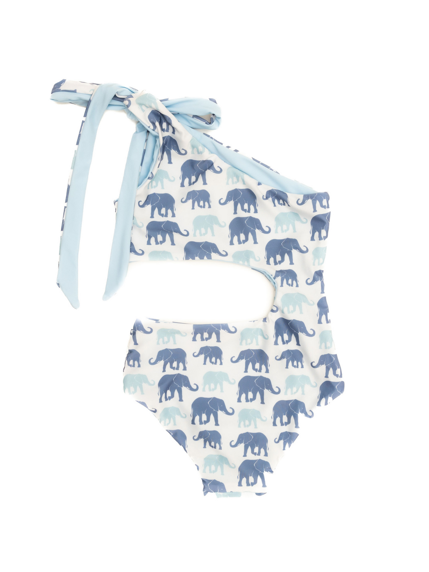 Girl's Elephants On Parade One Piece Swimsuit