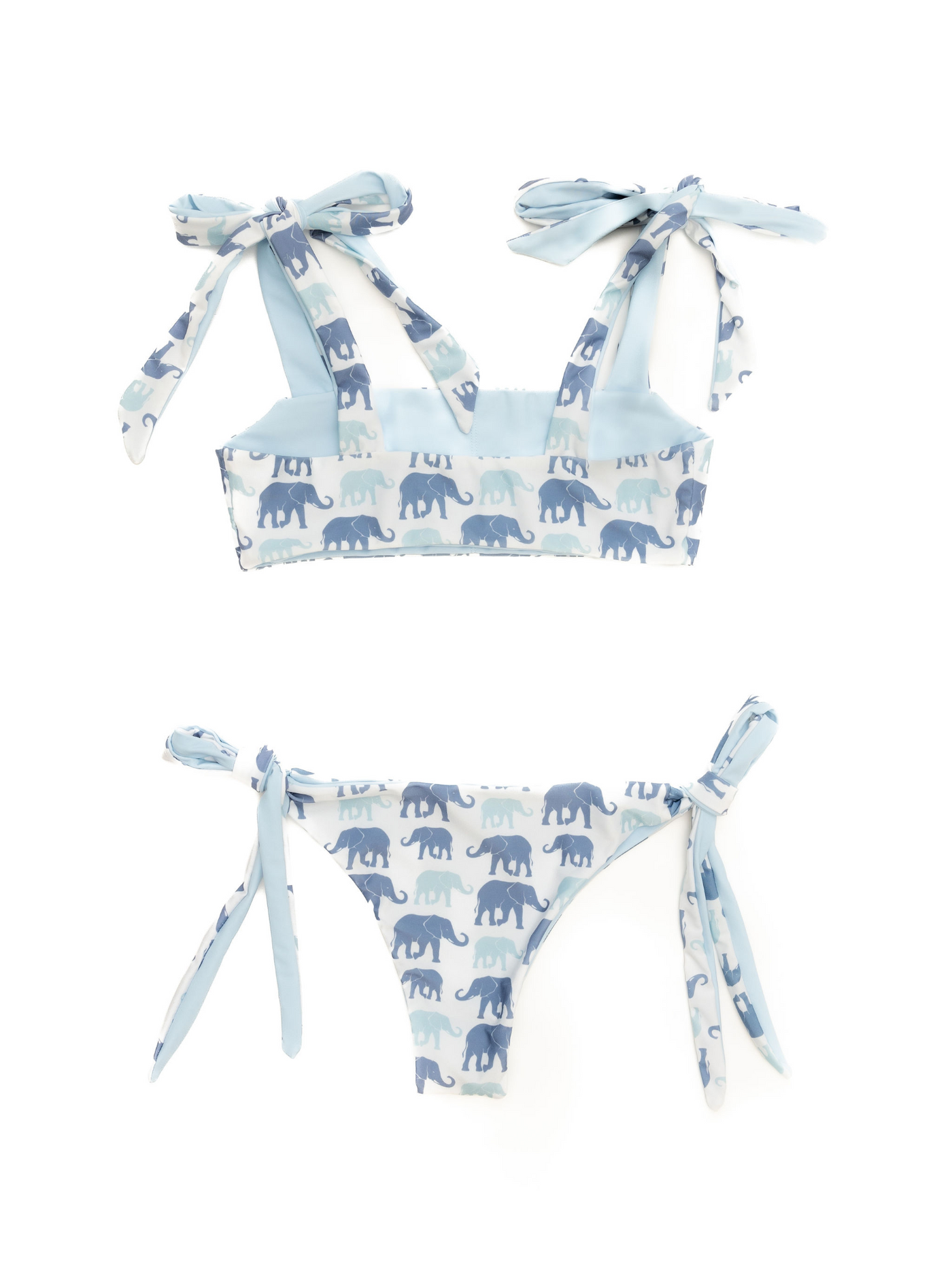 Women's Elephants on Parade Cheeky Tie Bikini Bottom