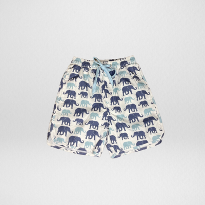 Navalora Matching Swimsuits Boy's Elephants on Parade Swim Shorts Swimsuit