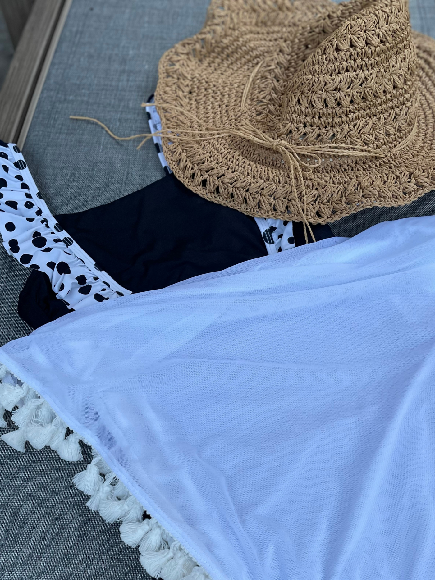 Navalora Matching Swimwear Collection Women's White Tassel Sarong Cover Up