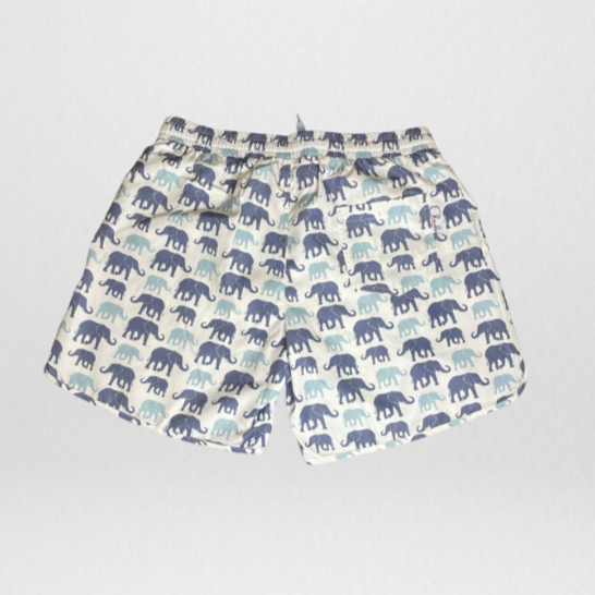 Navalora Matching Swimsuits for Couples and Matching Swimsuits for Families Men's Men's Elephants on Parade Swim Short