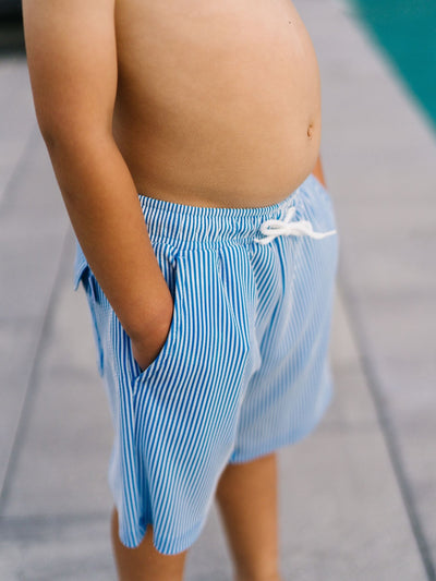 Navalora Matching Swimsuits Boy's Cabana Stripes Swim Short Swimsuit