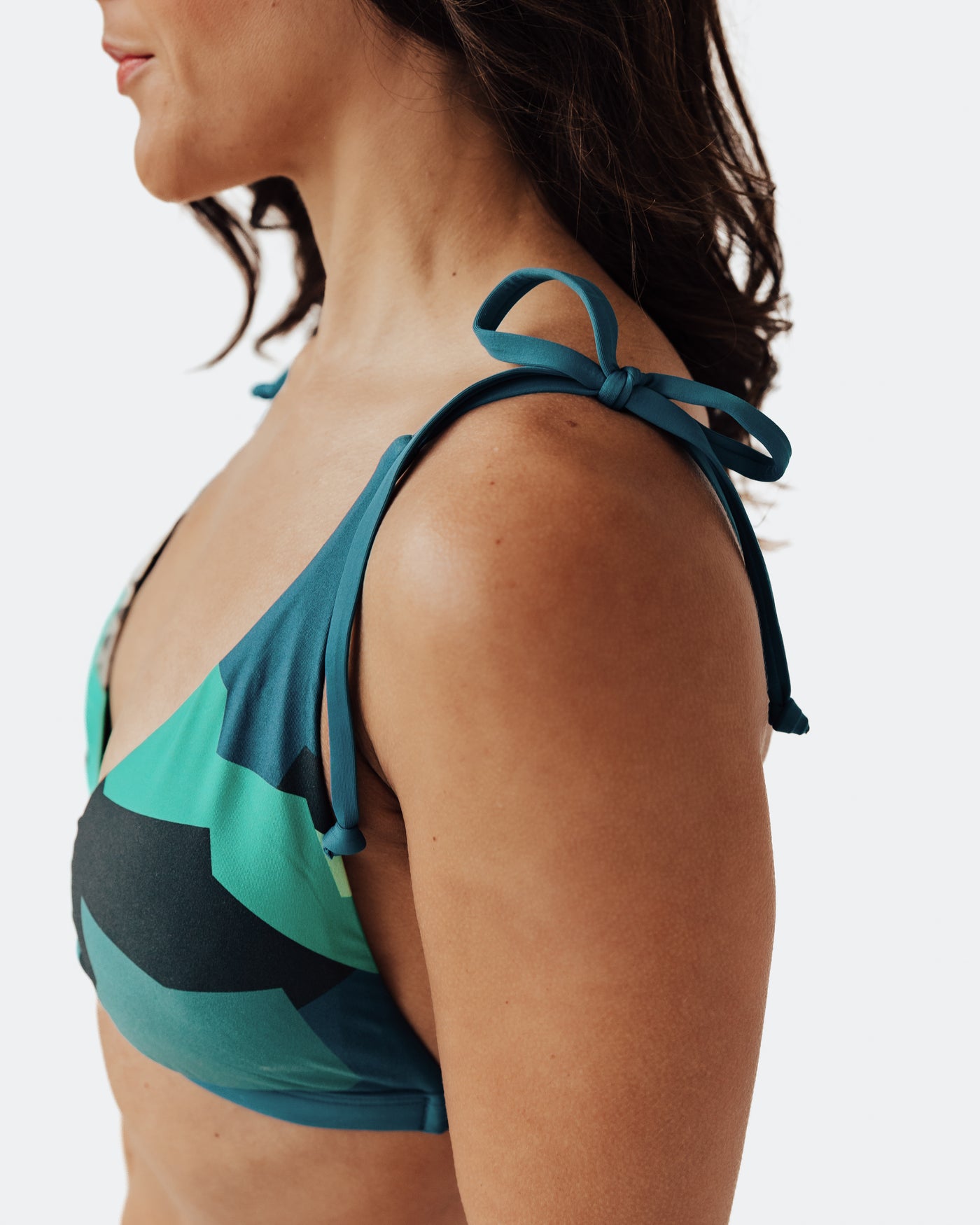 Women's Colorful Camo Triangle Swim Bikini Top